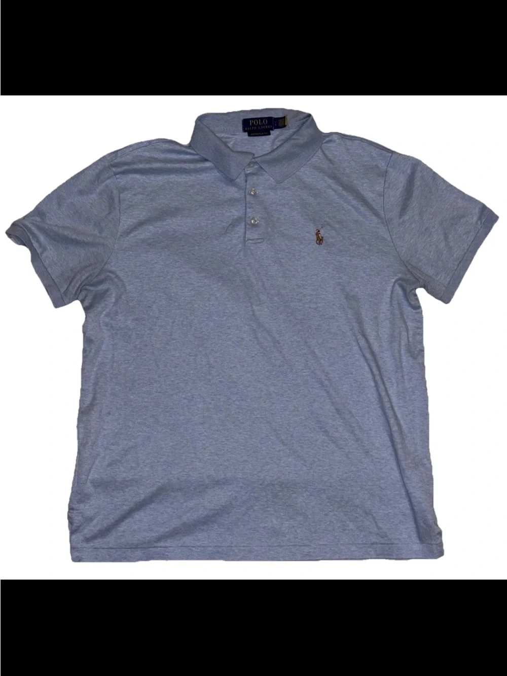 Polo Ralph Lauren Y2K Shirt Sleeve Polo Shirt Custom Slim Fit SZ.L
